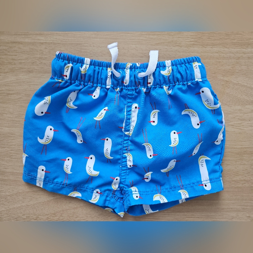 Hanna Andersson 3-6M Seagull Swim Trunks